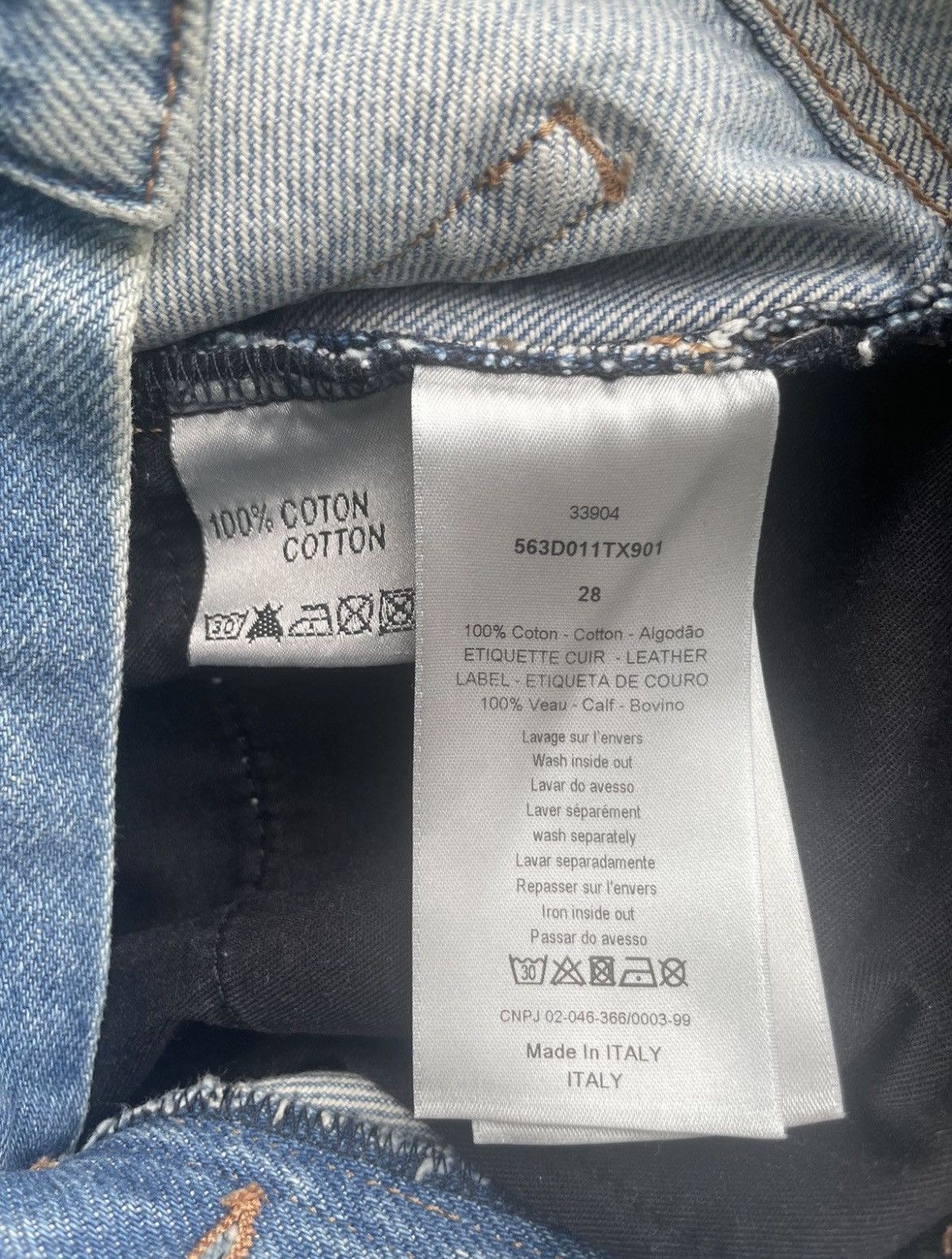Dior Dior Homme SS15 Runway Handwritten Script Denim Size US 28 / EU 44 - 6 Thumbnail