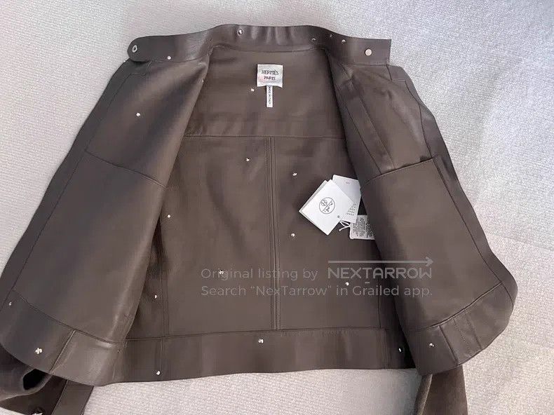 Hermes Hermes Showpiece Studs Suede Leather Jacket Size XS / US 0-2 / IT 36-38 - 6 Thumbnail