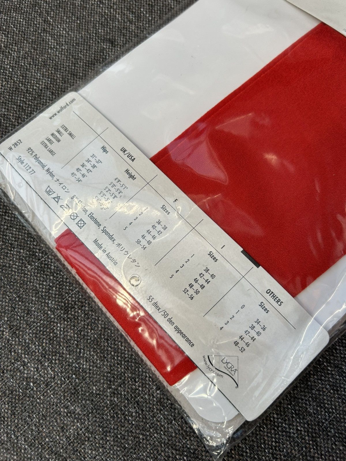 Wolford Wolford Satin Opaque Tights 50 Size Small Tomato Red NEW Size ONE SIZE - 4 Thumbnail
