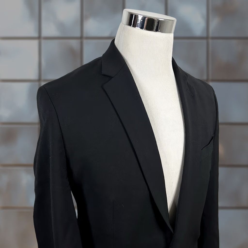 Banana Republic Banana Republic Sport Coat 42R Tailored Fit Black Cerruti Wool Two Button Vented Size US XS / EU 42 / 0 - 1 Thumbnail
