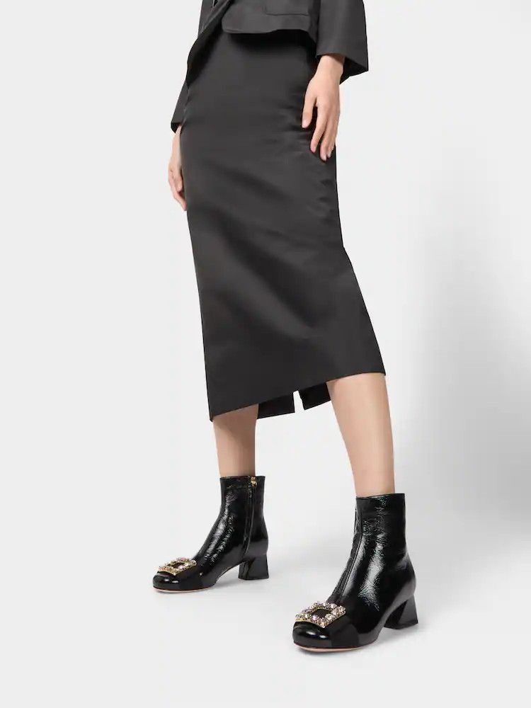 Roger Vivier o1s22i1n0824 Tres Patent Leather Boots in Black Size US 10 / IT 40 - 8 Thumbnail