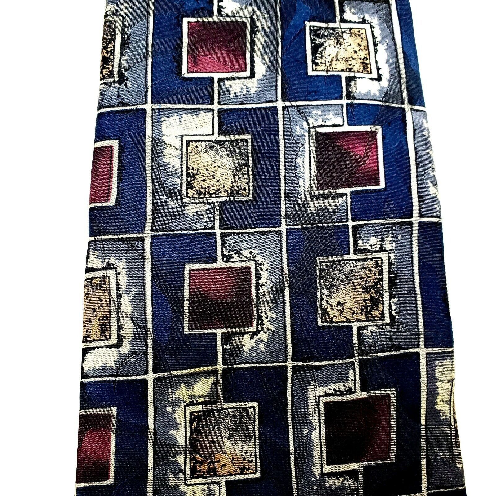 Robert Talbott Robert Talbot Studio Silk Tie Blue Geometric Print Classic Size ONE SIZE - 2 Thumbnail