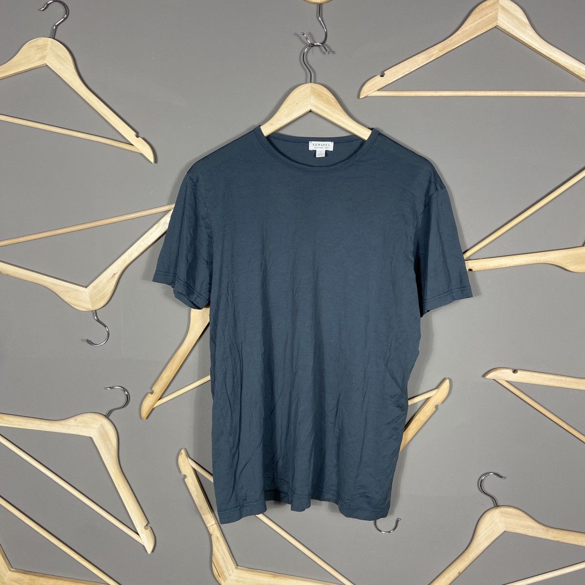 Tee-shirt Sunspel 100% Lin Gris Chiné Taille L - Neuf Sans étiquette, Fabrication Portugal