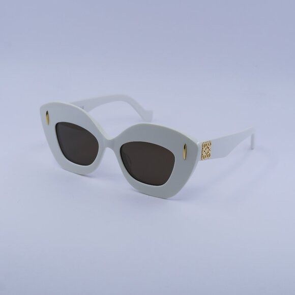 Loewe Loewe LW40127I 25E Sunglasses Ivory Cat Eye Frame, Brown Size ONE SIZE - 3 Thumbnail