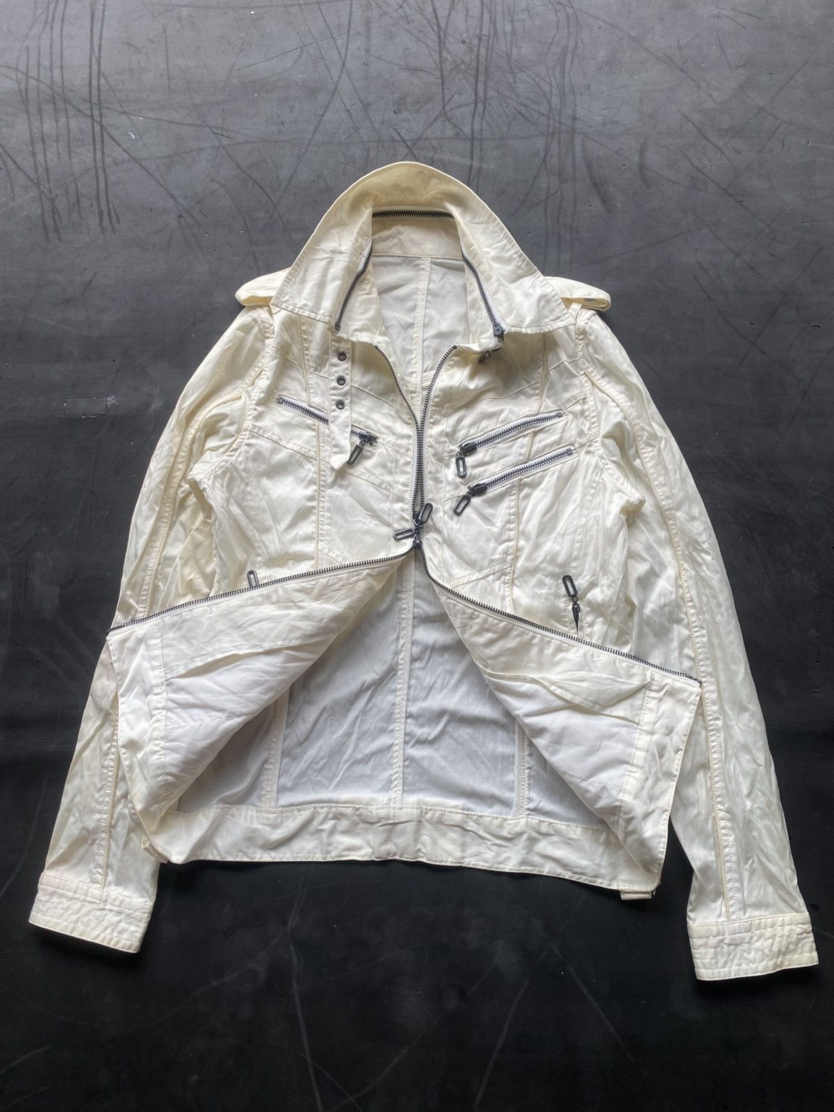 If Six Was Nine × Japanese Brand × Le Grande Bleu (L.G.B.) Pointchary japanese white biker jacket ifsix kmrii Size US M / EU 48-50 / 2 - 5 Thumbnail