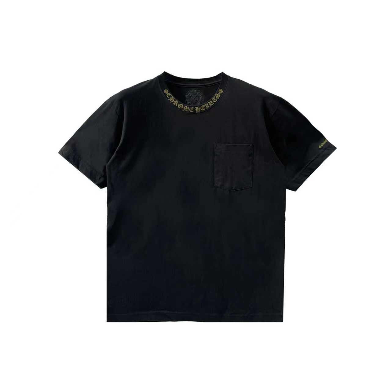 Chrome Hearts Chrome Hearts Gold Script Neck Pocket Short Sleeve T-Shirt Size US L / EU 52-54 / 3 - 1 Thumbnail