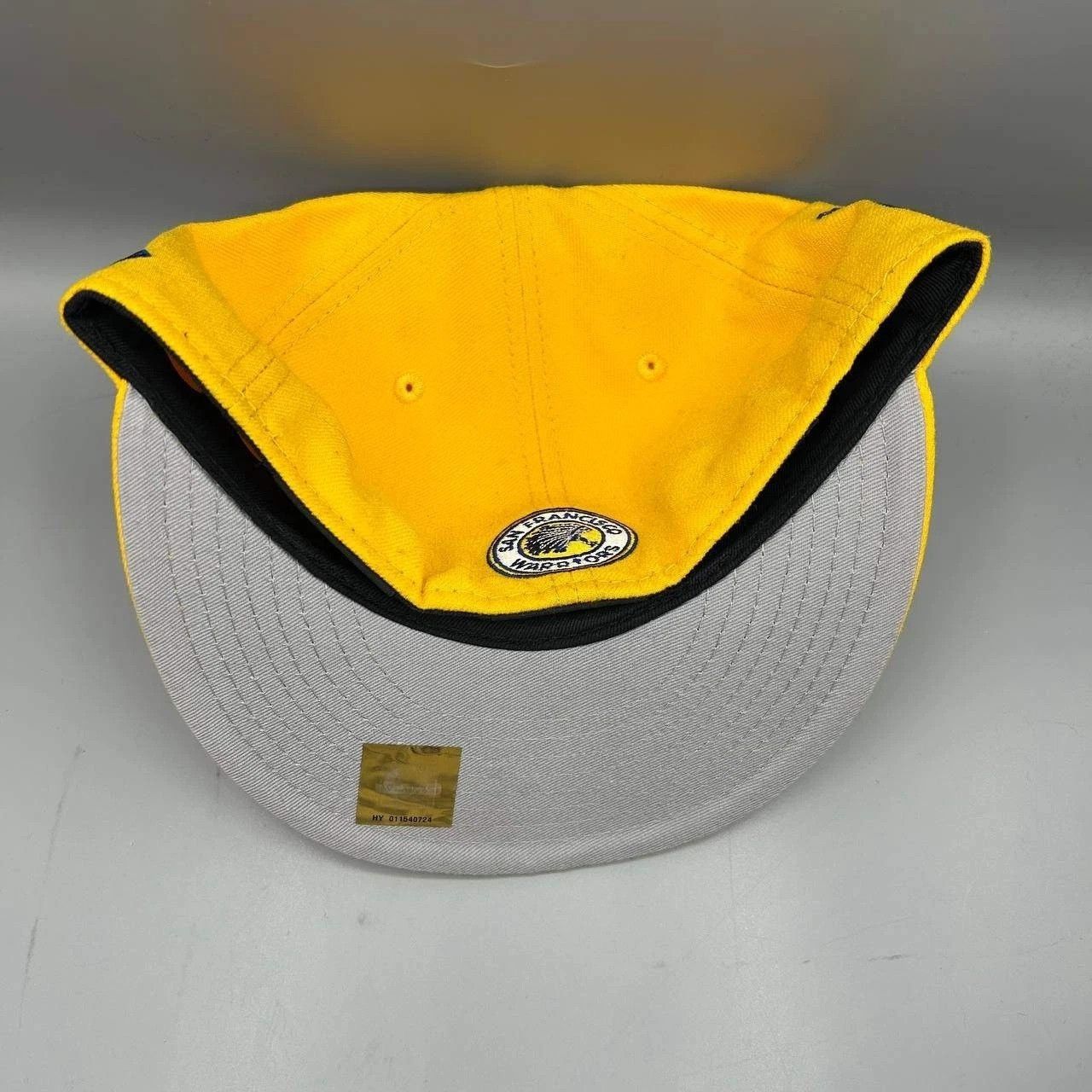 New Era Golden State Warriors GSW Hat Men 7 1/4 Yellow NBA Fitted Size ONE SIZE - 5 Thumbnail