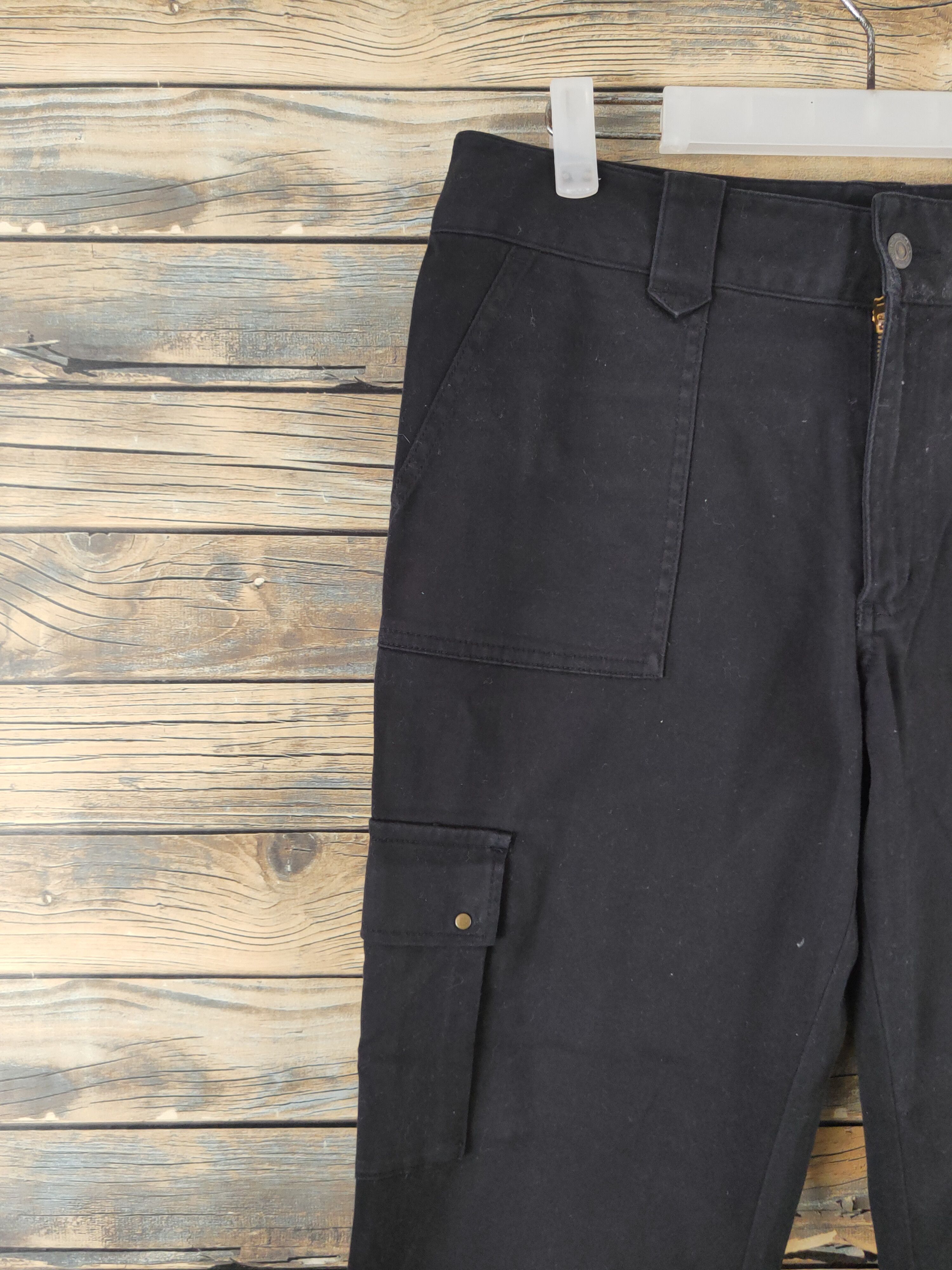 Japanese Brand DL Japanese Brand Black Multipocket Cargo Pants #2101 Size 29" - 3 Thumbnail