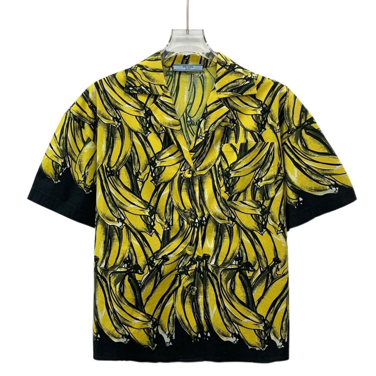 Prada Prada Banana All-over Printed Short Sleeve Shirt K26WX Size S / US 4 / IT 40 - 1 Thumbnail