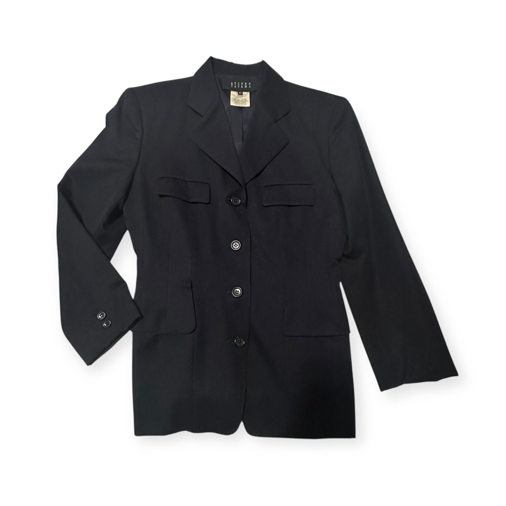 ATSURO TAYAMA Vintage 90s Atsuro Tayama Blue Wool Jacket, Size M Size M / US 6-8 / IT 42-44 - 4 Thumbnail
