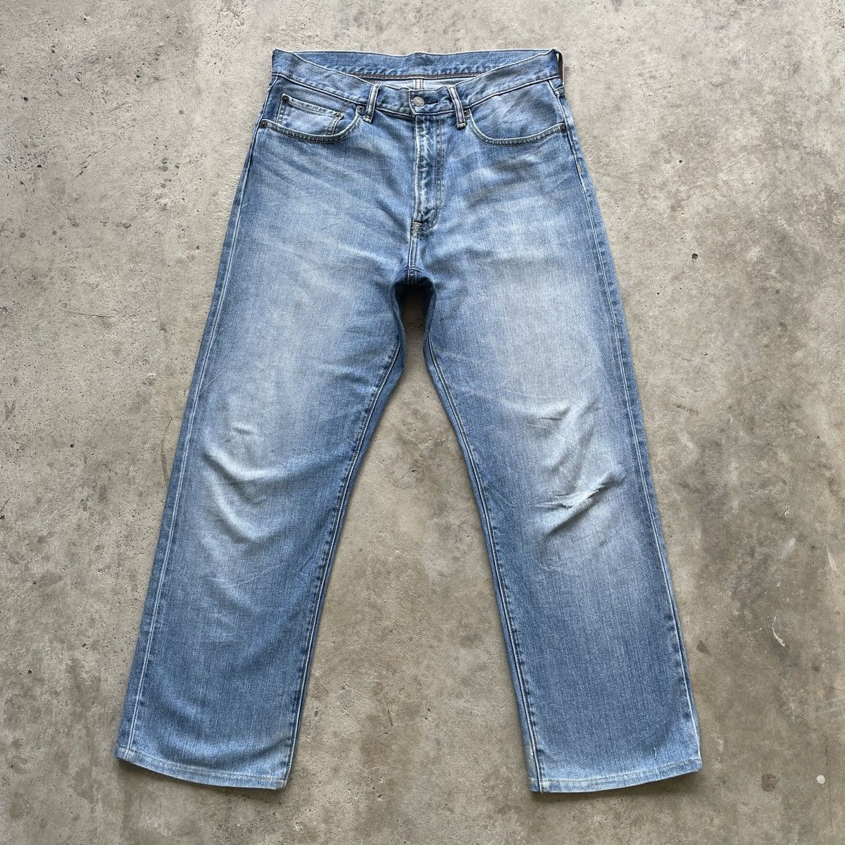 Japanese Brand Japanese Brand Gu Jeans Faded Baggy Denim Distressed Pants Size US 32 / EU 48 - 1 Thumbnail