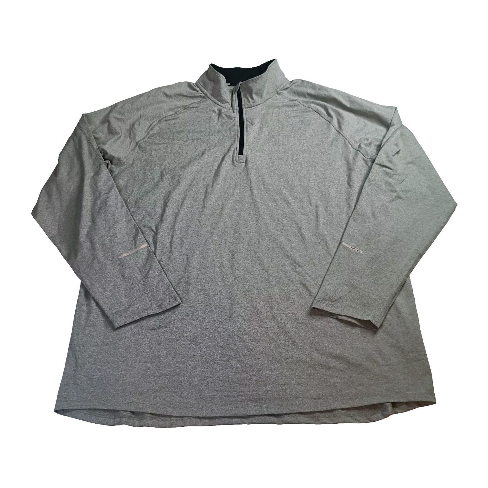 Nike Nike Running 1/4 Zip Pullover Shirt Men's 2XL Gray Dri-Fit Size US XXL / EU 58 / 5 - 1 Thumbnail