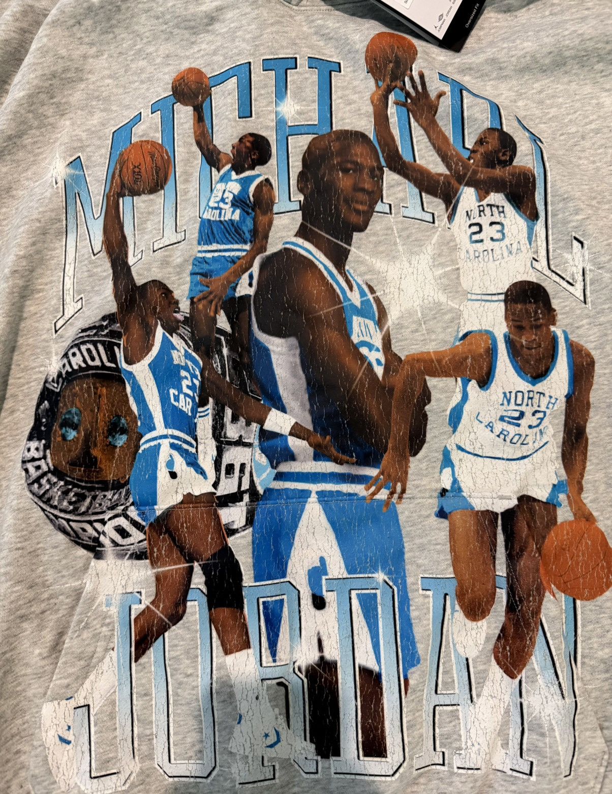 Nike Air Jordan Retro Flight Hoodie L North Carolina UNC