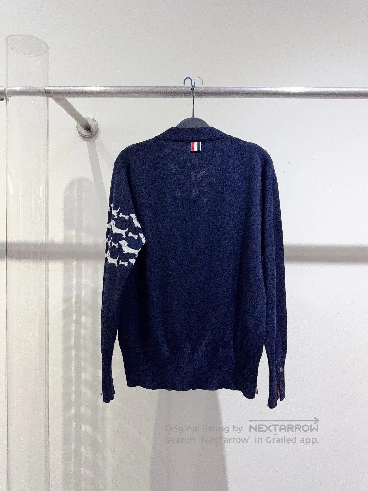 Thom Browne thom browne navy cardigan with dog design. Size US S / EU 44-46 / 1 - 3 Thumbnail