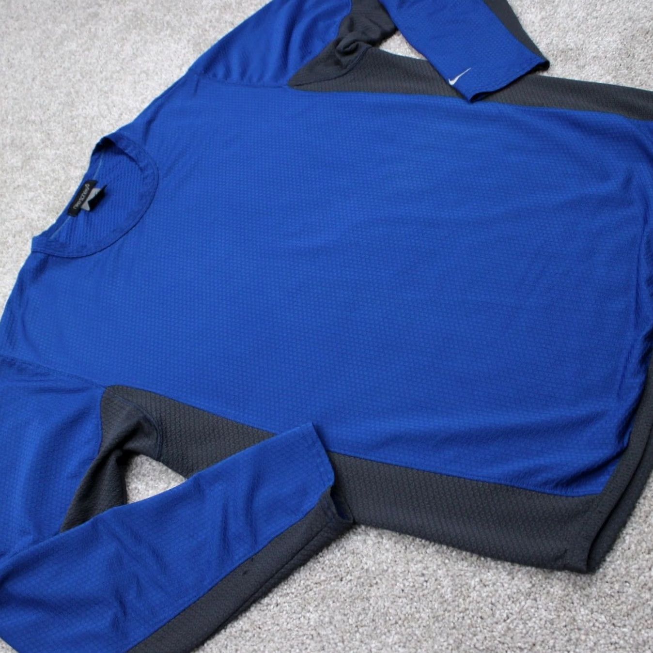 Nike Nike Sphere Shirt Men L Blue/Gray Textured Waffle Knit L/S Polyester Size US L / EU 52-54 / 3 - 6 Thumbnail
