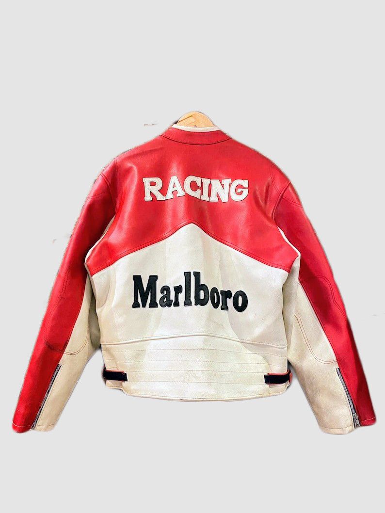 Marlboro Marlboro Leather Jacket Racing 1990s RARE | Grailed