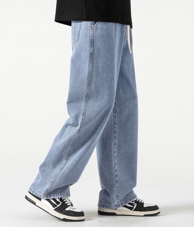 Japanese Brand Washed distressed straight jeans for men y2k Size US 32 / EU 48 - 3 Thumbnail