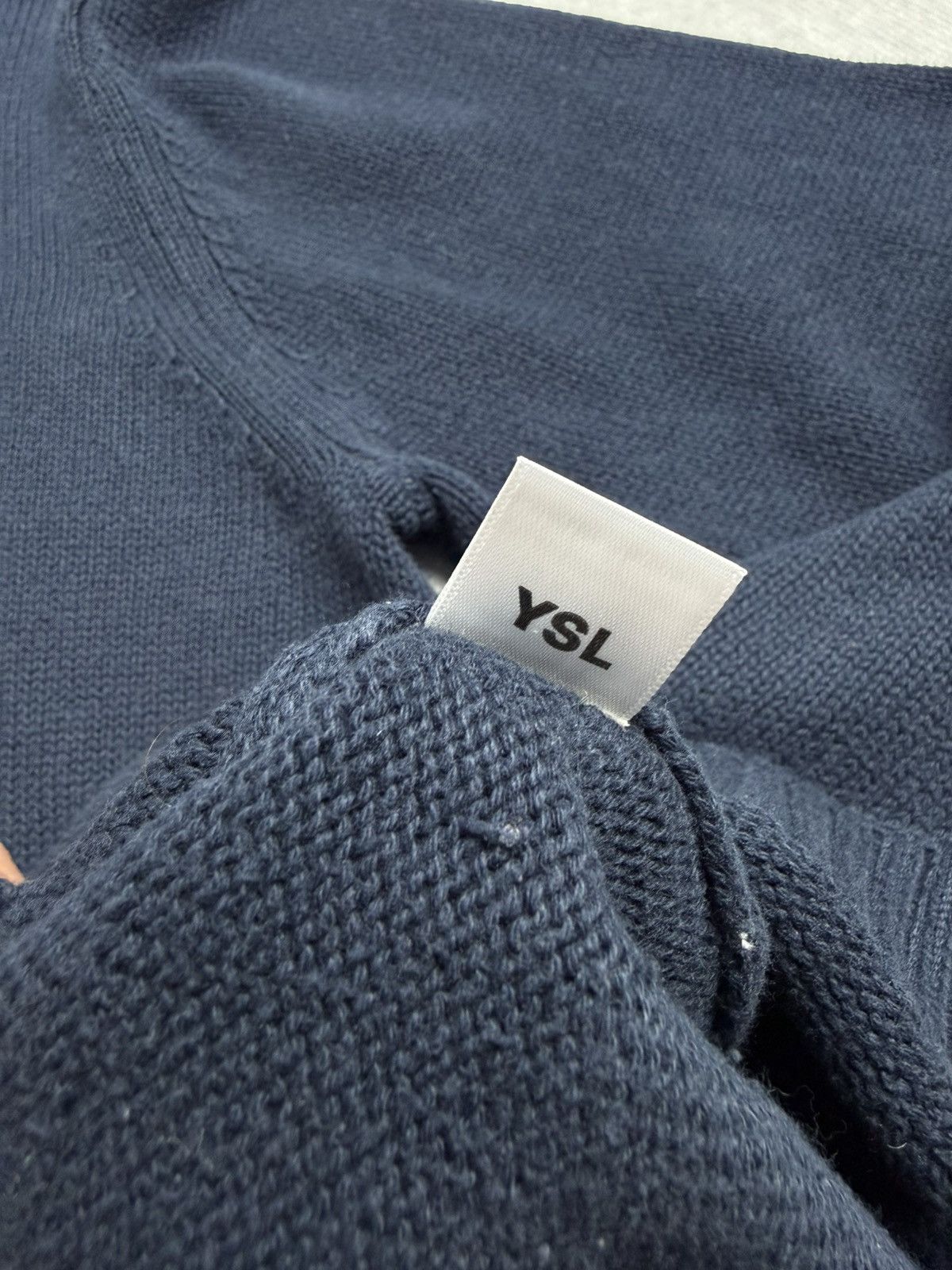Saint Laurent Paris Men’s Yves Saint Lauren Turtleneck Heavy Blue Sweater Size Size US L / EU 52-54 / 3 - 6 Thumbnail