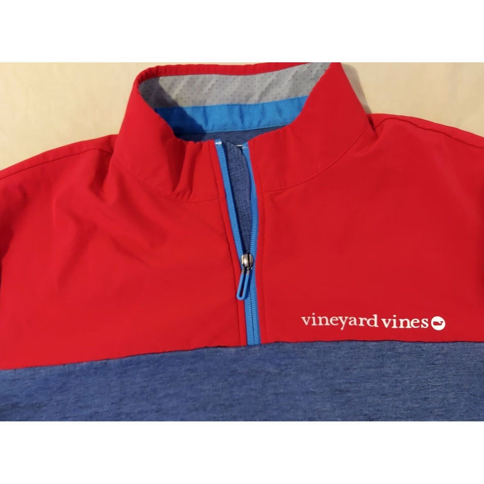 Vineyard Vines Vineyard Vines Sweater Mens M Blue Cotton Half Zip Pullover Medium Color Blue Size US M / EU 48-50 / 2 - 2 Thumbnail