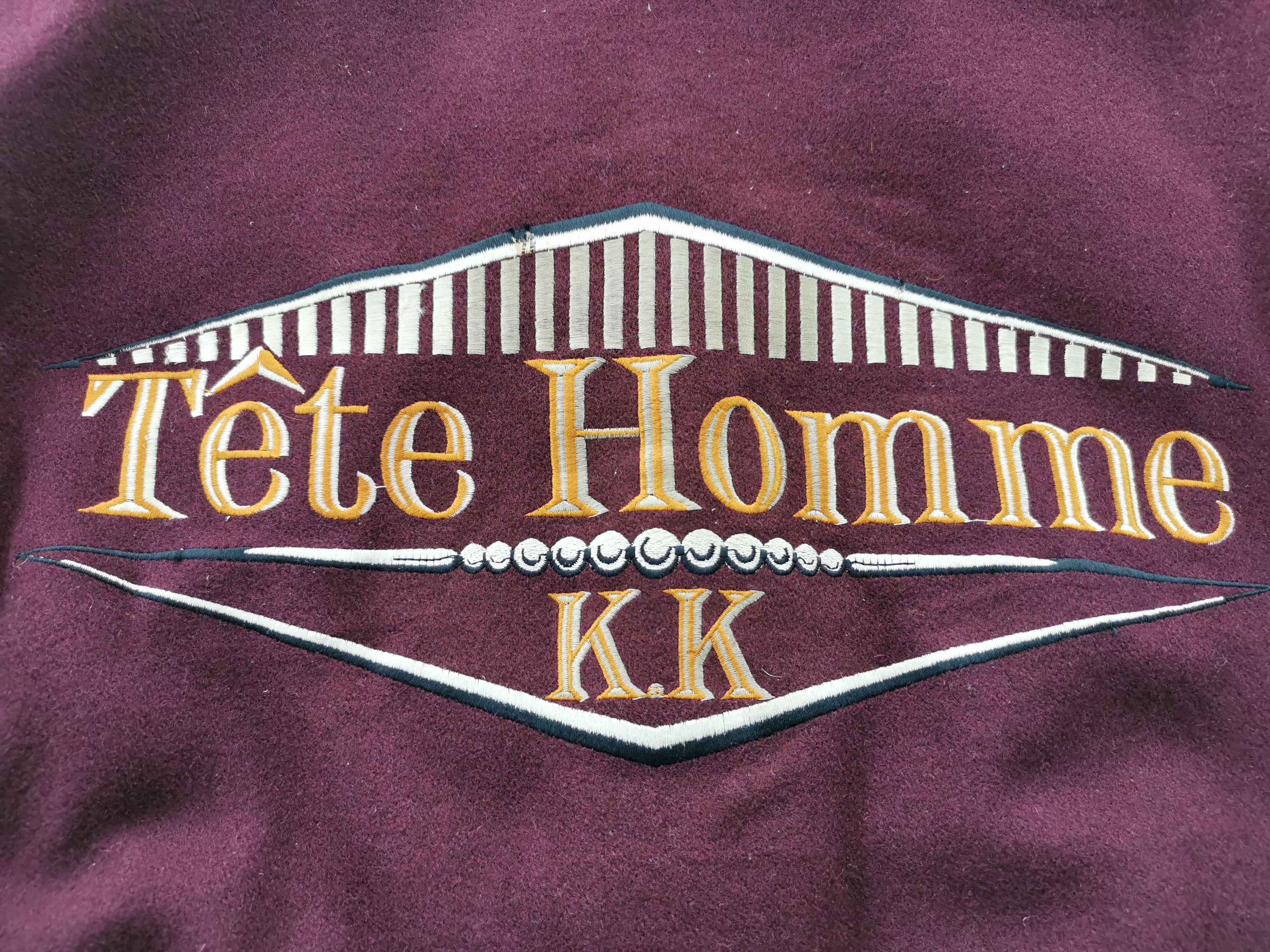 Tete Homme Vintage 90's Tete Homme Issey Miyake Wool Varsity Size US L / EU 52-54 / 3 - 4 Thumbnail