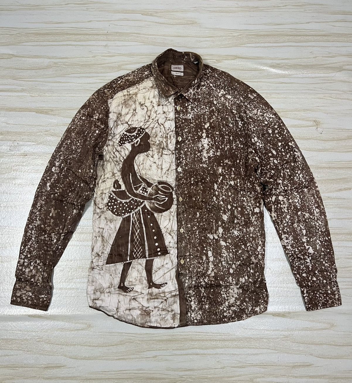 Kenzo Kenzo Art Design Button Up Long Sleeve Shirt Size US M / EU 48-50 / 2 - 1 Thumbnail