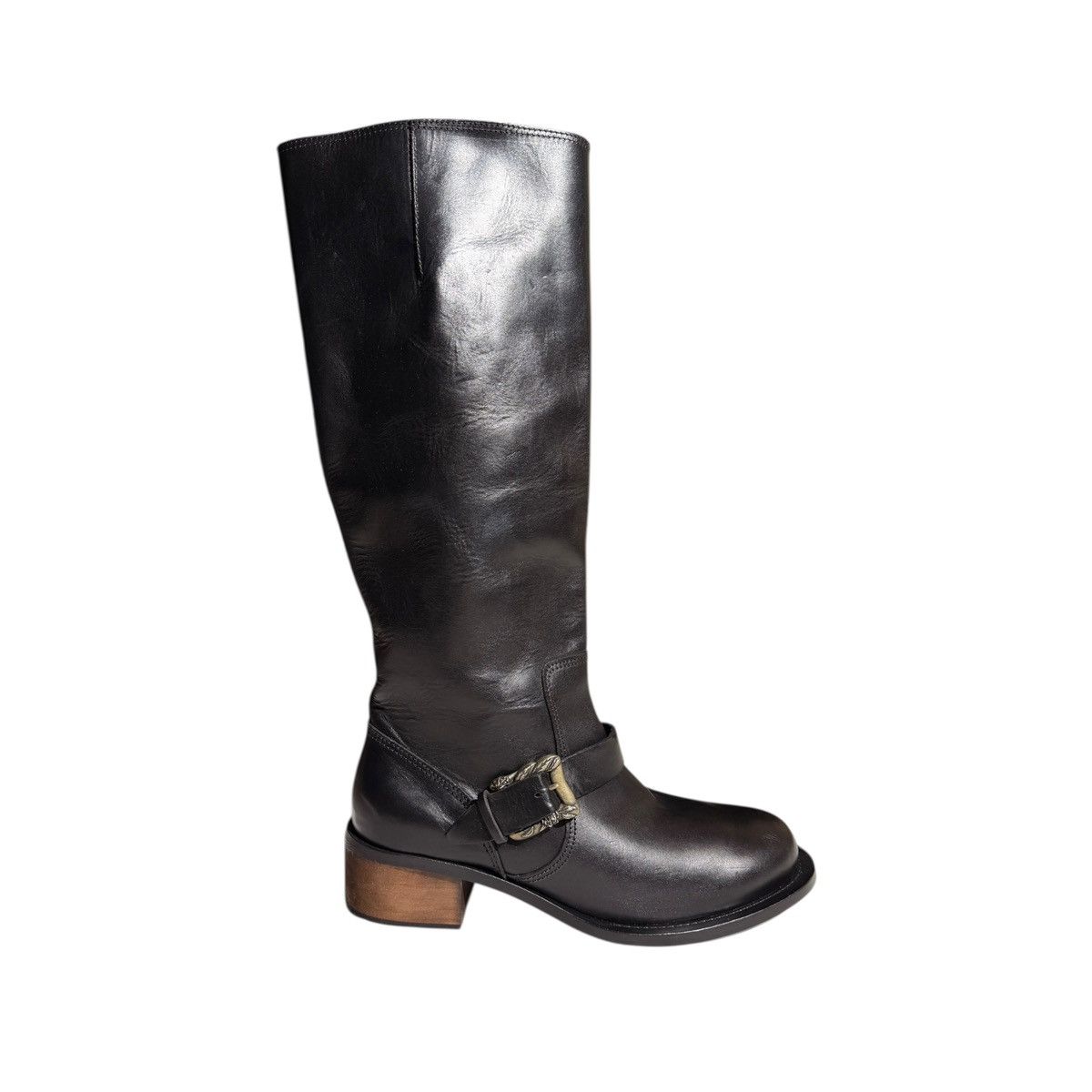 Enfants Riches Deprimes Embellished buckle high leather boot Size US 11 / EU 44 - 1 Thumbnail