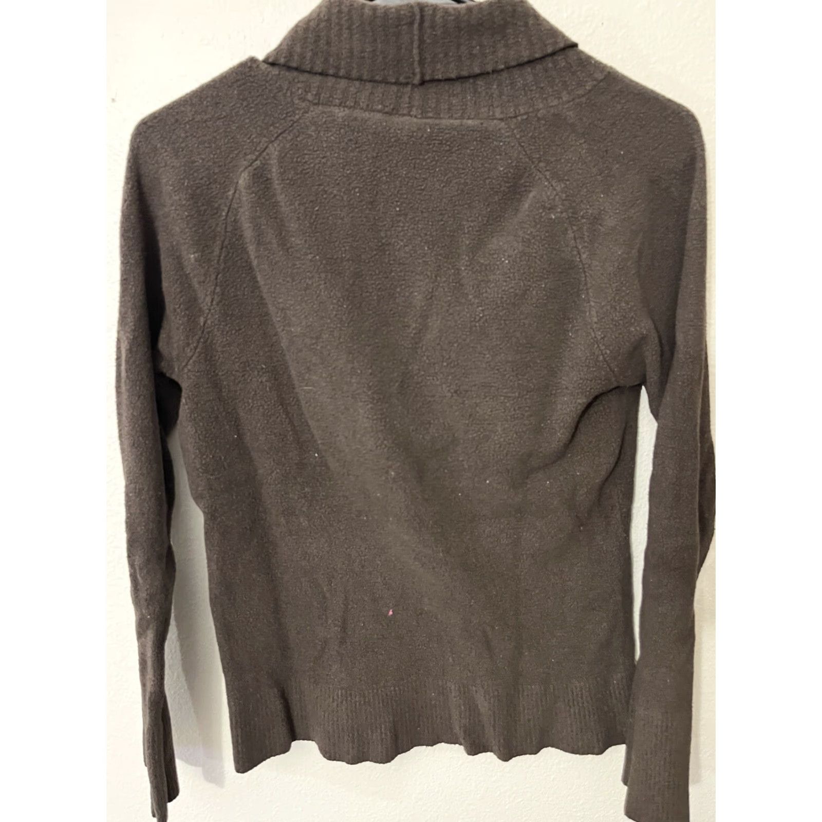 Gap VINTAGE Gap Body Women's Pullover Sweater Shawl Collar Medium Brown Long Sleeve Casual Knit Size M / US 6-8 / IT 42-44 - 3 Thumbnail