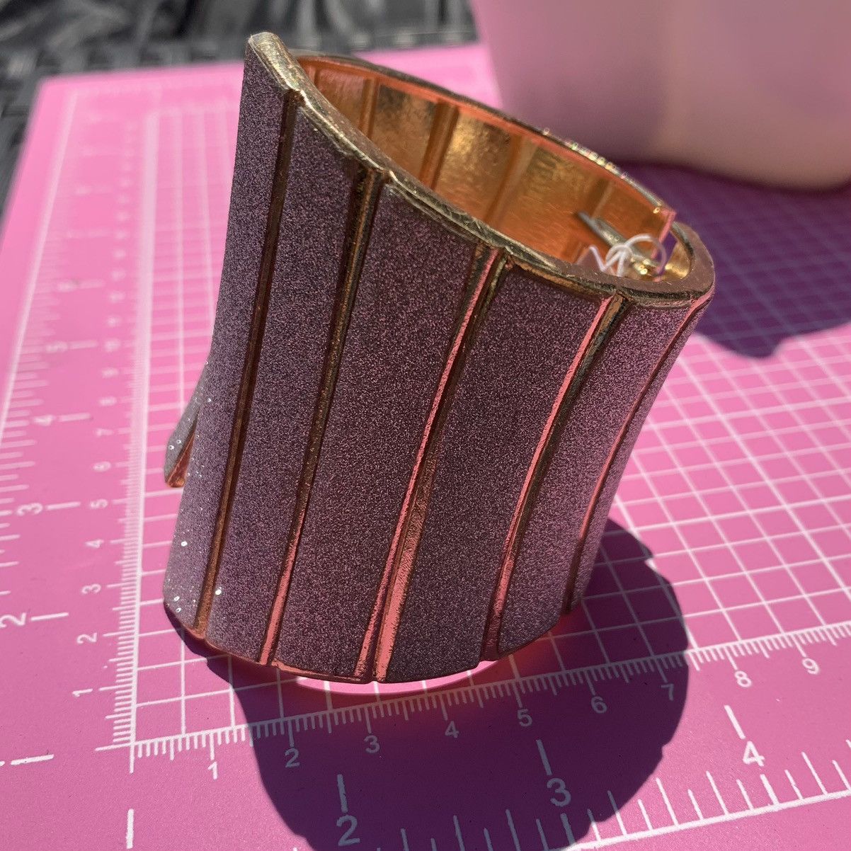 Designer Nadri luxury Greek Hinged wide cuff bangle Sparkling bracele Size ONE SIZE - 3 Thumbnail