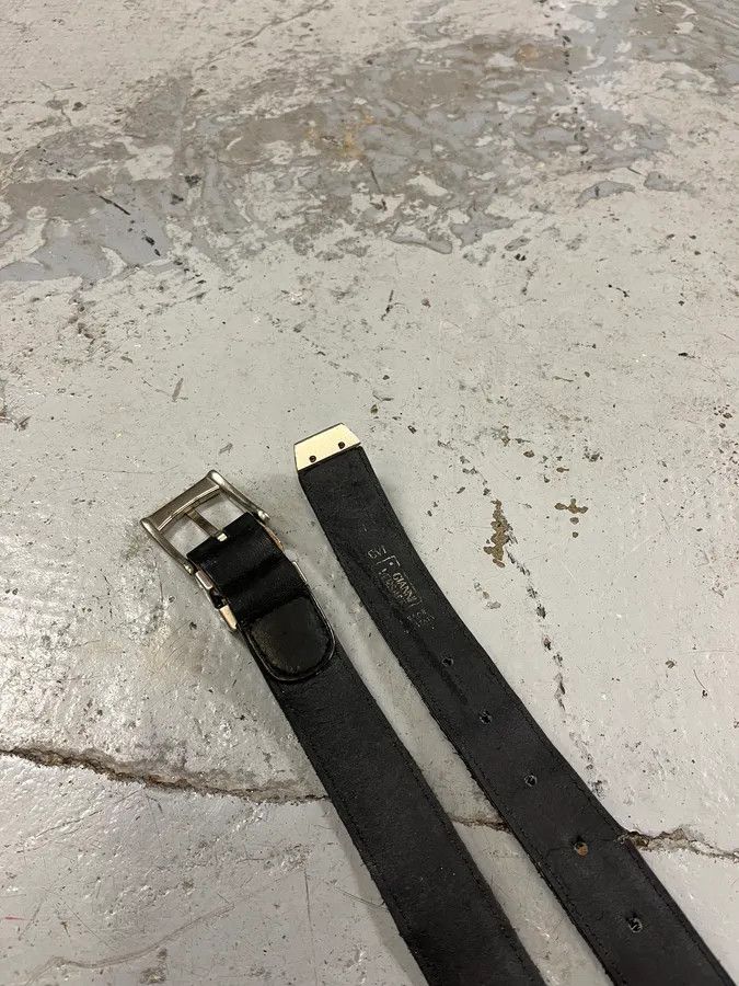 Vintage 2000s Versace Pony Hair Studded Black Leather Belt Size ONE SIZE - 3 Thumbnail
