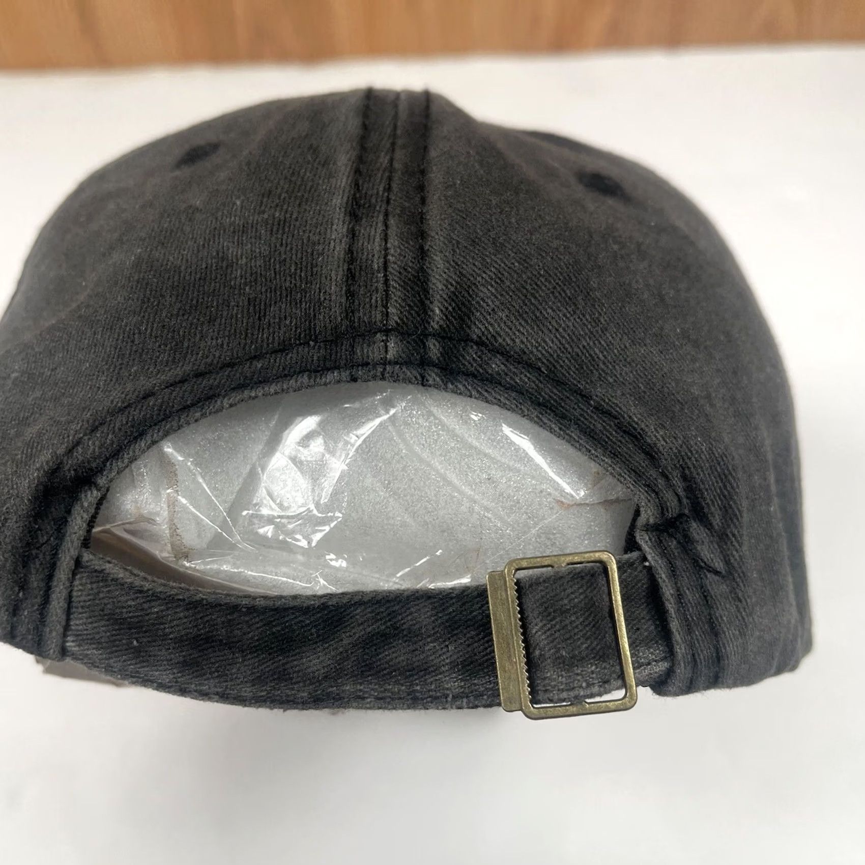 Vintage Unknown Embroidered Adjustable Baseball Hat Cap Solid Faded Black Cotton Cap Unisex Adults StrapBack Mens Womens Hat Size ONE SIZE - 7 Thumbnail