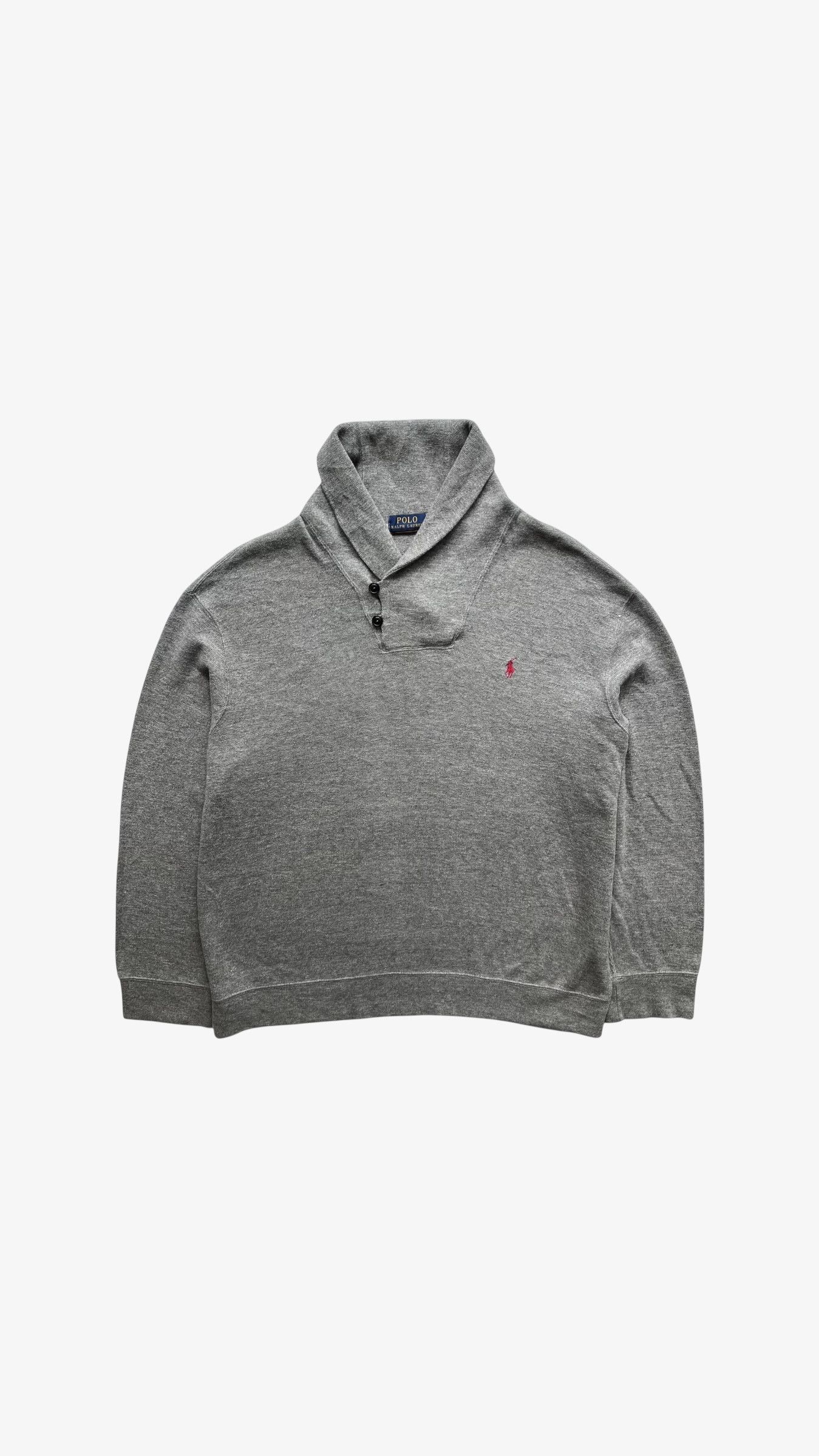 Ralph Lauren Vintage Y2K Men's Polo Ralph Lauren Grey High Neck Jumper Size US XXL / EU 58 / 5 - 1 Thumbnail