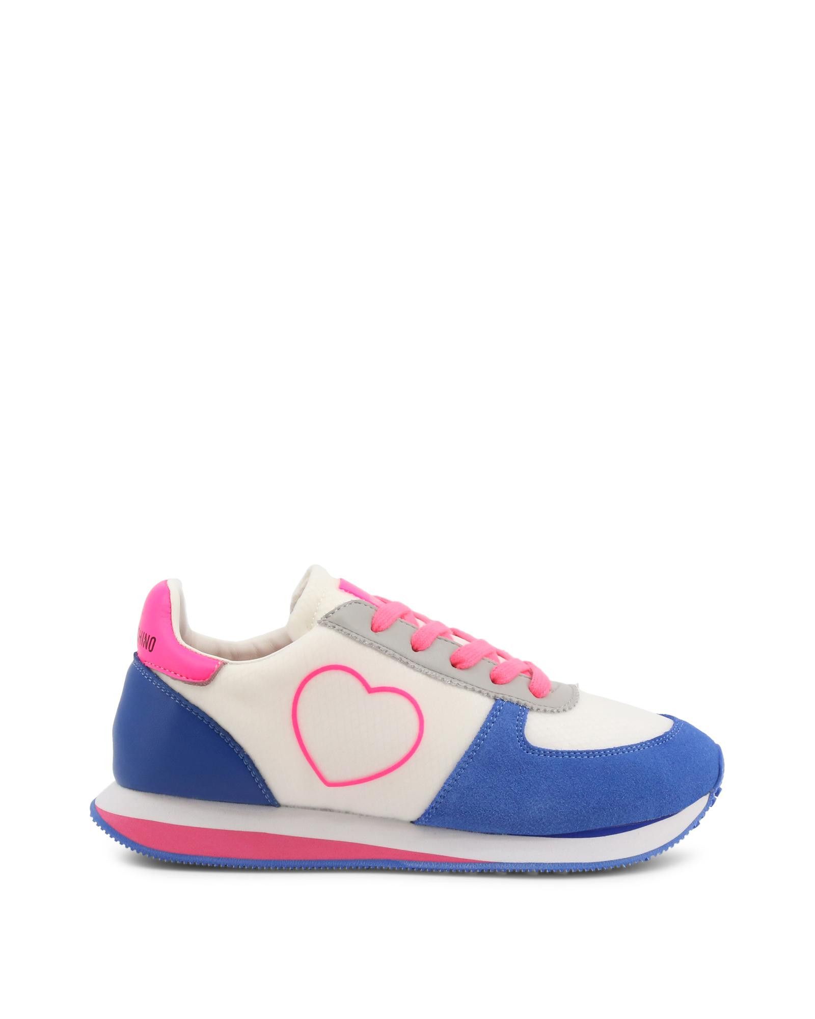image of Moschino Sleek Sneakers With Rubber Sole in White, Women's (Size 10)