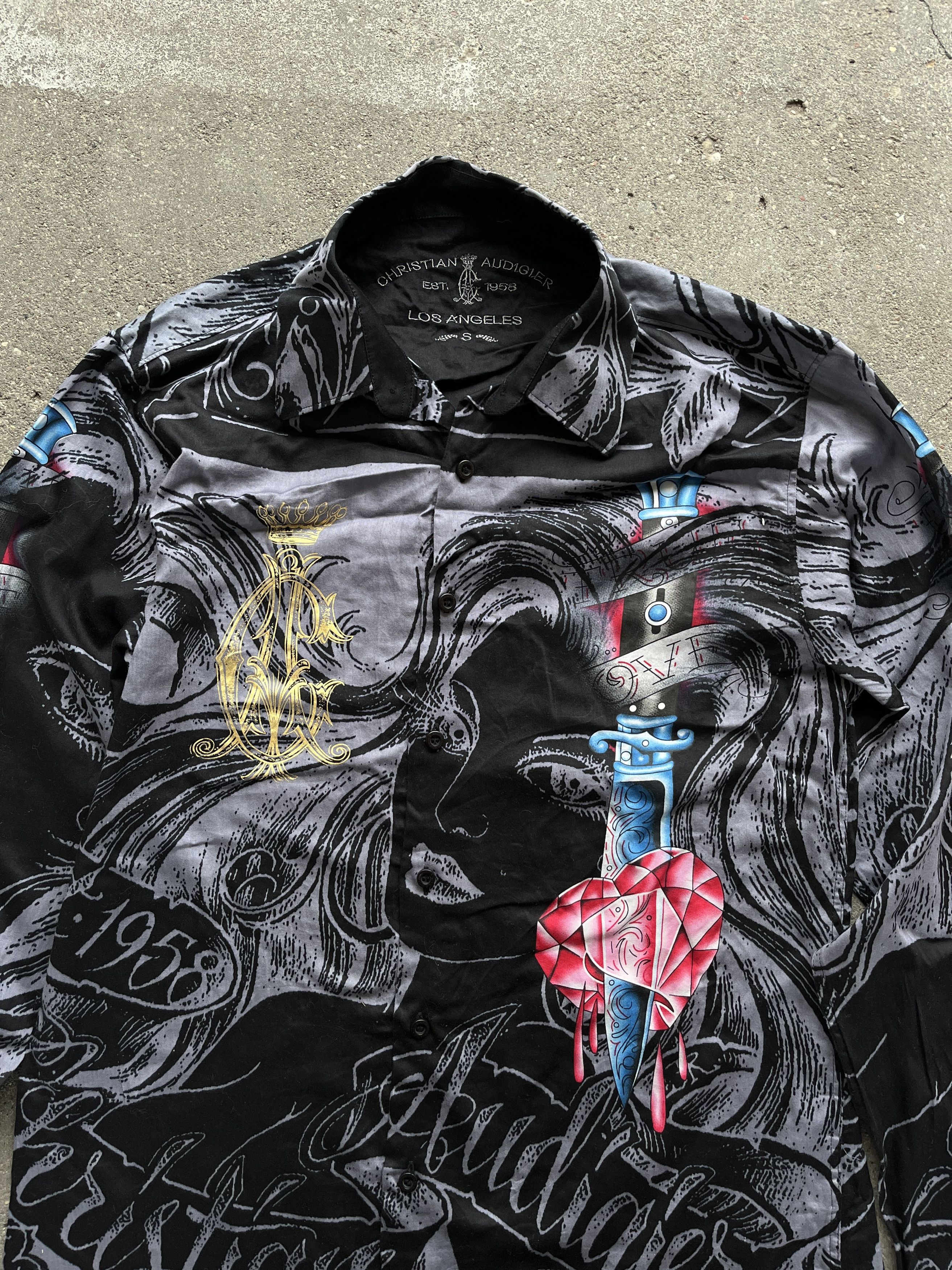 Christian Audigier Christian Audigier LA tattoo Y2K grunge shirt Size US S / EU 44-46 / 1 - 3 Thumbnail