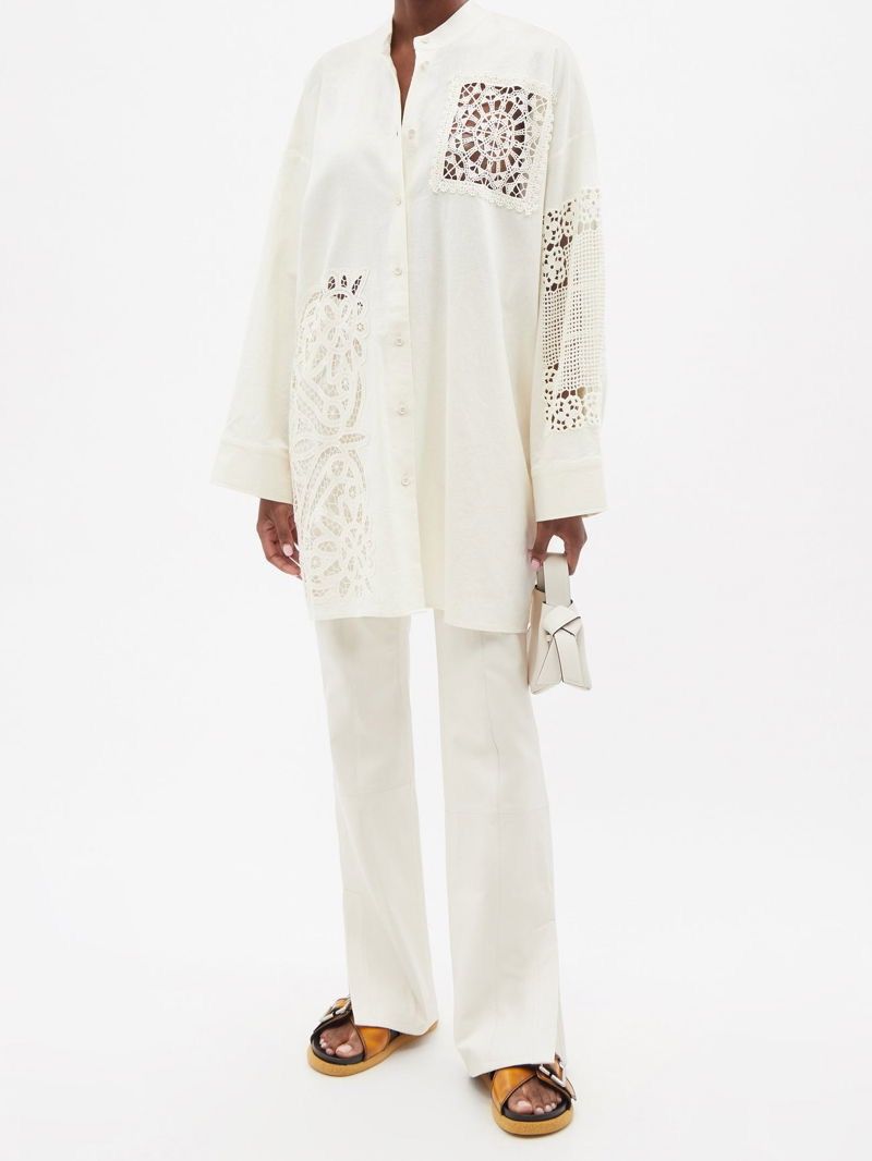 Acne Studios Acne Studios Sarai Crochet Shirt Size XXS / US 00 / IT 34 - 4 Thumbnail