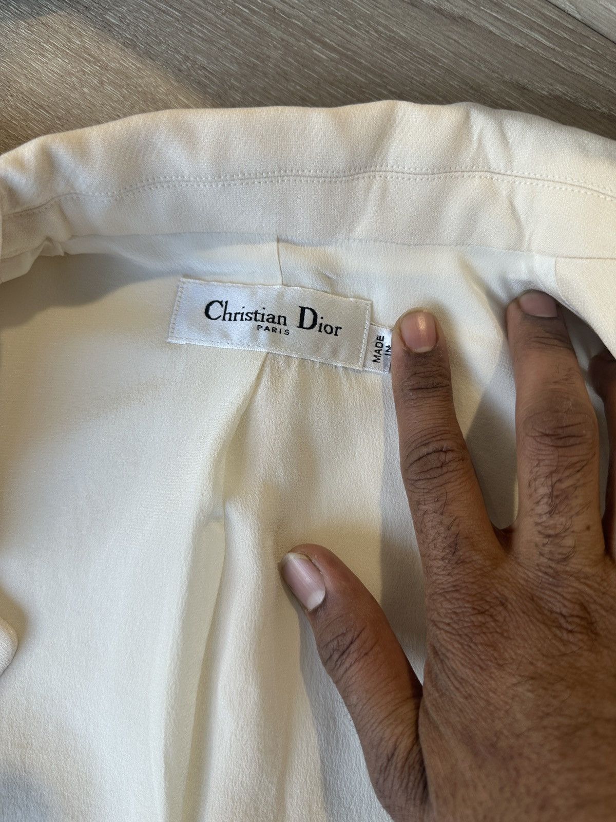 Dior Christian Dior Beige wool mixed mulberry silk Jacket. Size M / US 6-8 / IT 42-44 - 4 Thumbnail