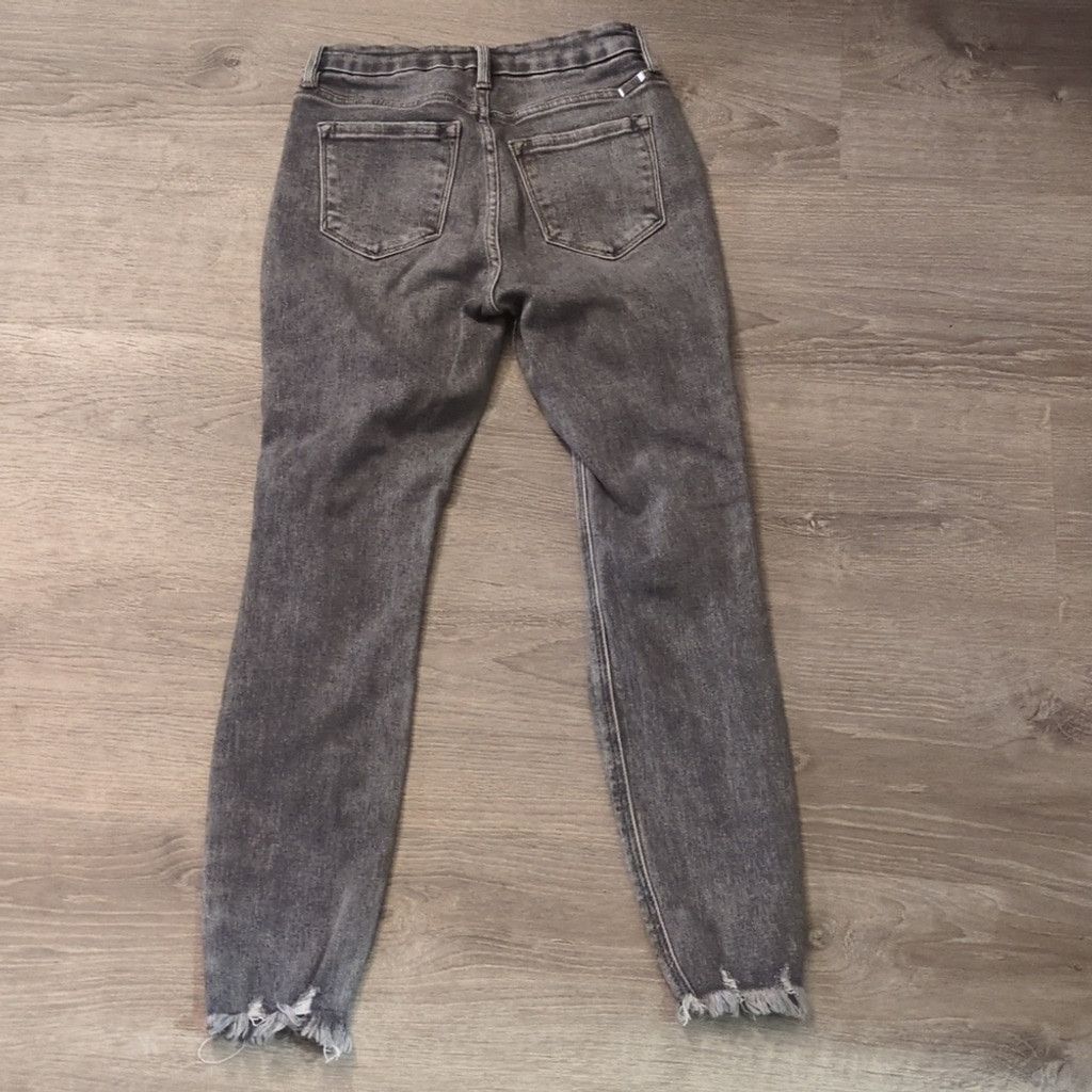 Other Kancan Gray Black Distressed Raw Hem Jeans Size 7/27 Size 25" / US 0 / IT 36 - 5 Thumbnail
