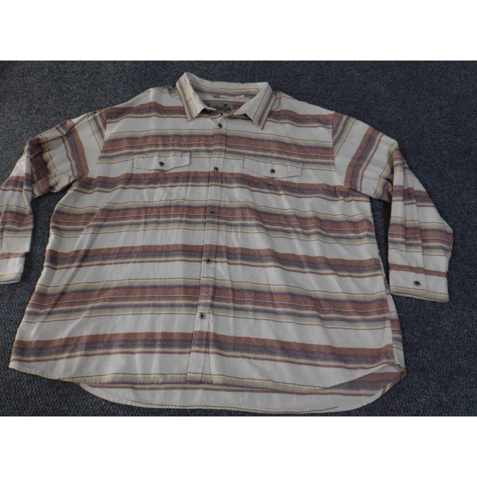 Levi's VINTAGE Levi's Shirt Mens 3XL Loose Fit Striped Ivory Button-Down Long Sleeve" Size US XXL / EU 58 / 5 - 3 Thumbnail