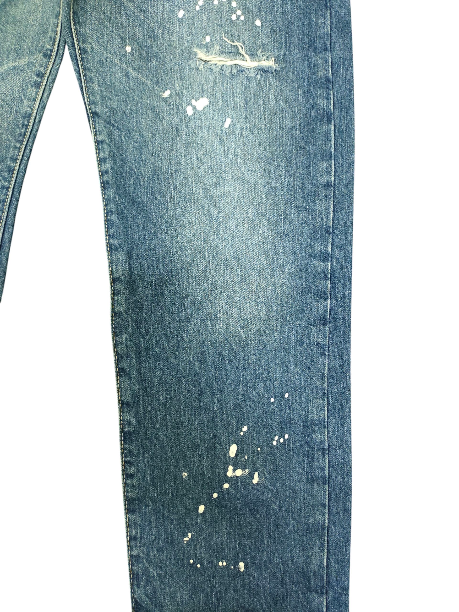 Comme des Garcons × Undercover Confirm Japan Paint Splash Distress Faded Denim Jeans Size US 34 / EU 50 - 3 Thumbnail