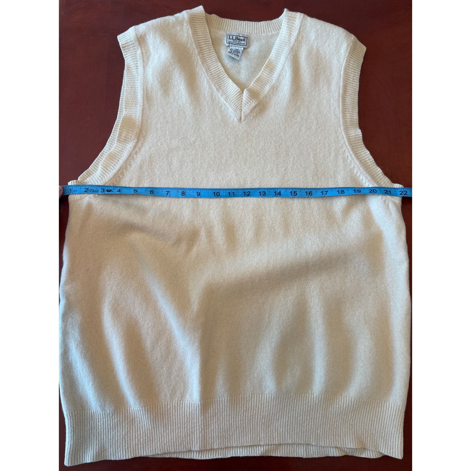 L.L. Bean Retro L.L. Bean Pale Yellow Sweater Vest Wool & Cashmere XL Size US XL / EU 56 / 4 - 6 Thumbnail