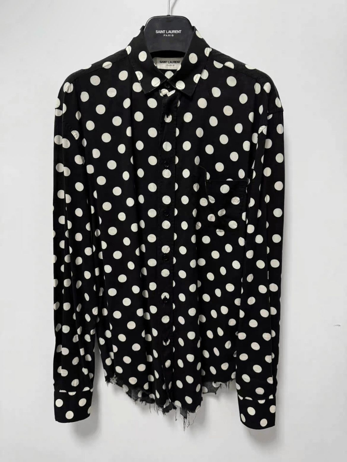 Saint Laurent Paris Sz 38 Saint Laurent Paris by Hedi 16SS Poke Dots Shirt-2508 Size US M / EU 48-50 / 2 - 1 Thumbnail