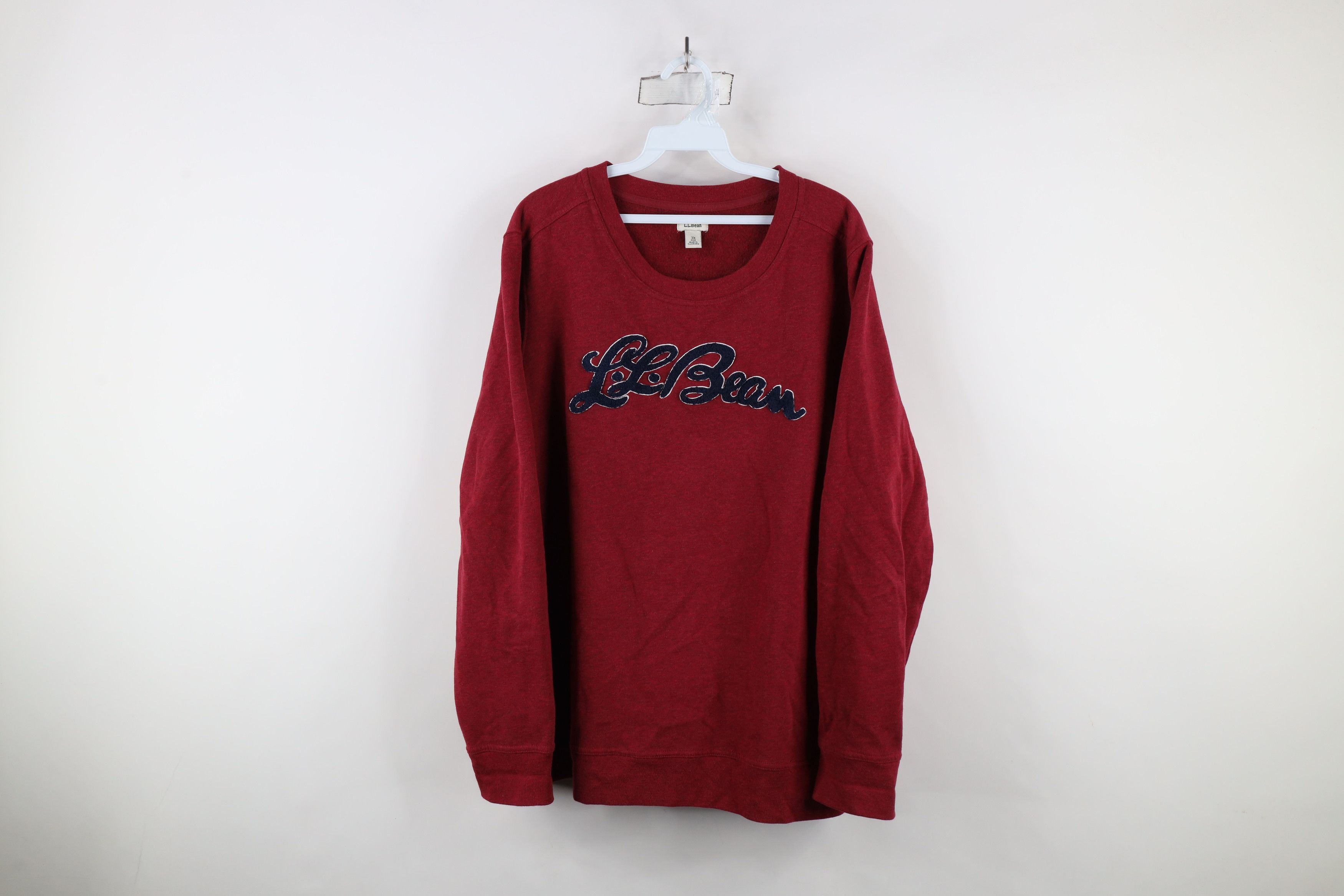 L.L. Bean × Vintage Vintage Y2K LL Bean Script Felt Letter Sweatshirt Red Size 3XL / US 20-22 - 1 Thumbnail