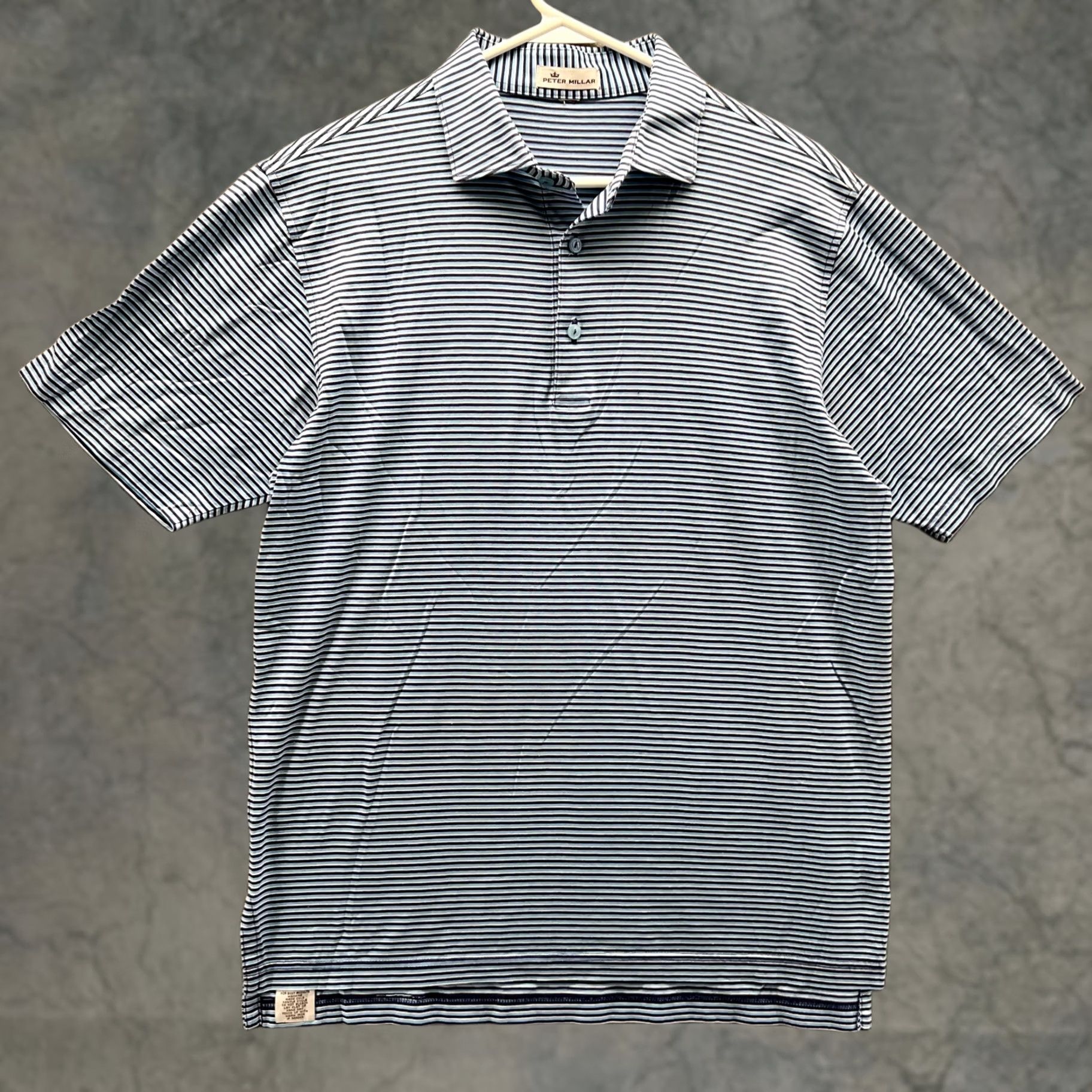 Peter Millar Peter Millar Polo Shirt Men Large Adult Blue Striped Preppy Casual Outdoors Shirt Size US L / EU 52-54 / 3 - 1 Thumbnail