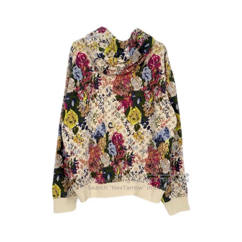 Louis Vuitton Louis Vuitton Floral, full-print knit hooded sweatshirt Size US L / EU 52-54 / 3 - 2 Thumbnail