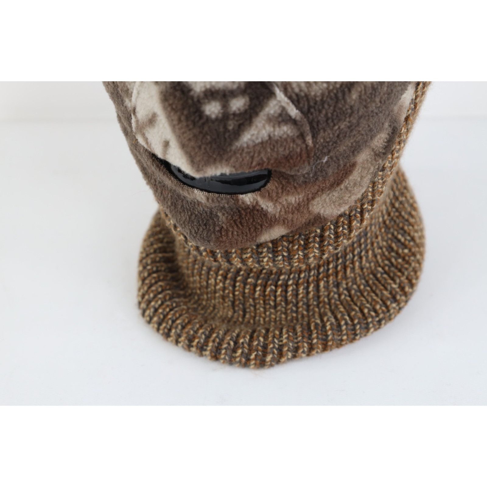 Vintage Vintage 90s Streetwear Camouflage Knit Face Mask Beanie Size ONE SIZE - 4 Thumbnail