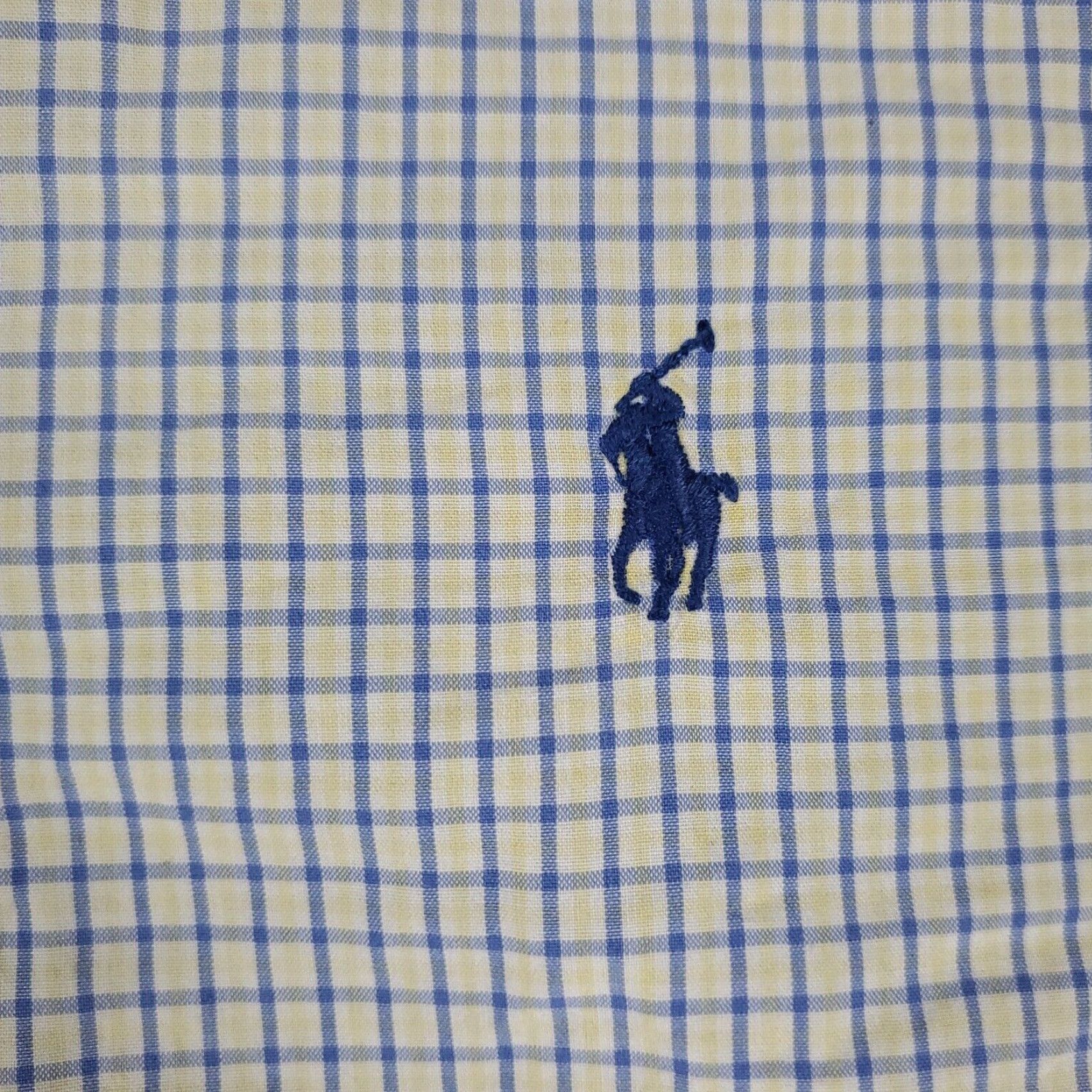 Ralph Lauren Ralph Lauren Shirt Mens Size 16.5 Dress Shirt Yellow Check Cotton Long Sleeve Button Up Pockets Mens Size 42R - 3 Thumbnail