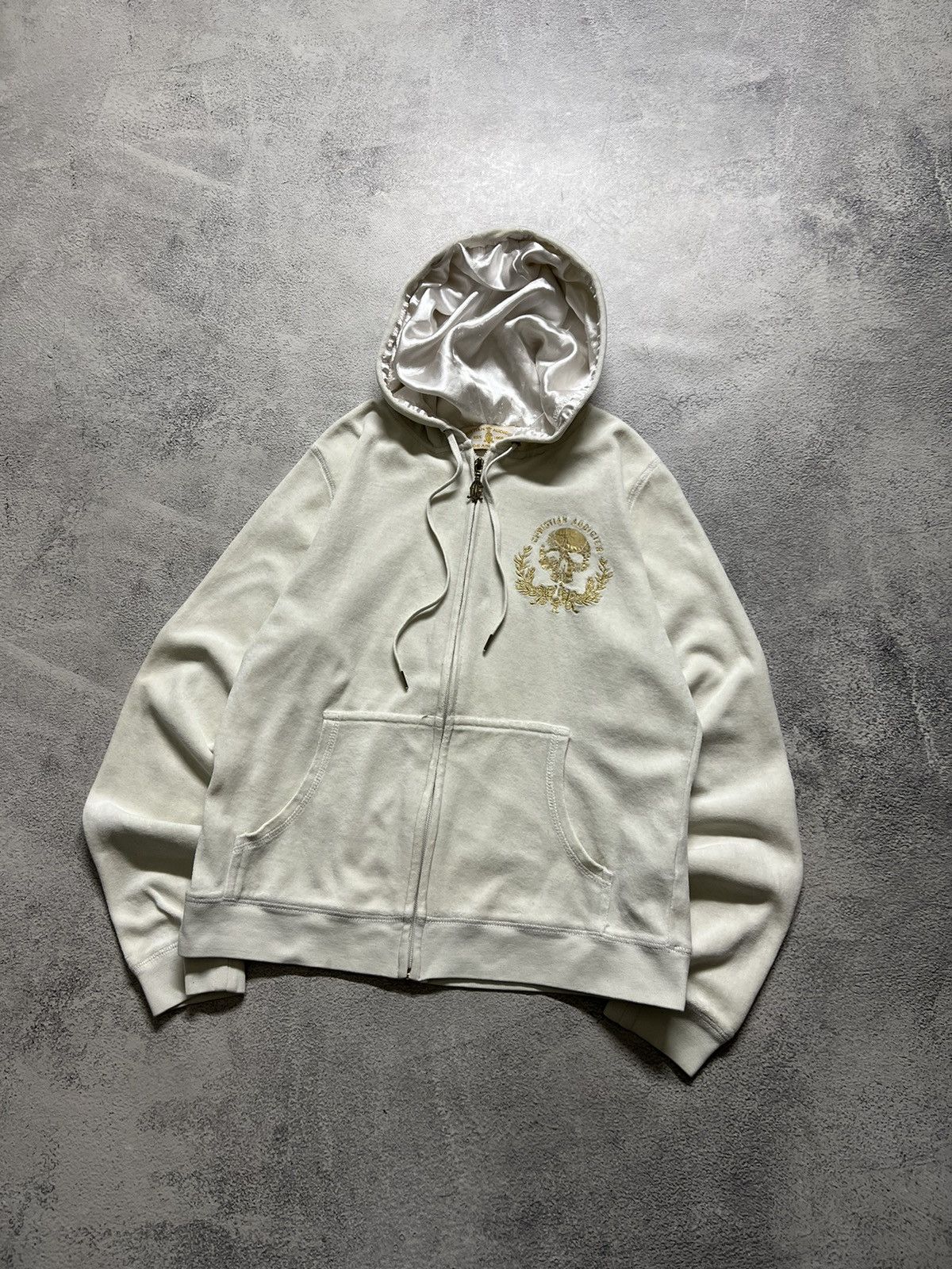 Christian Audigier Vintage Y2K Christian Audigier Skull ☠️ Zip Hoodie 00’s Size S / US 4 / IT 40 - 6 Thumbnail