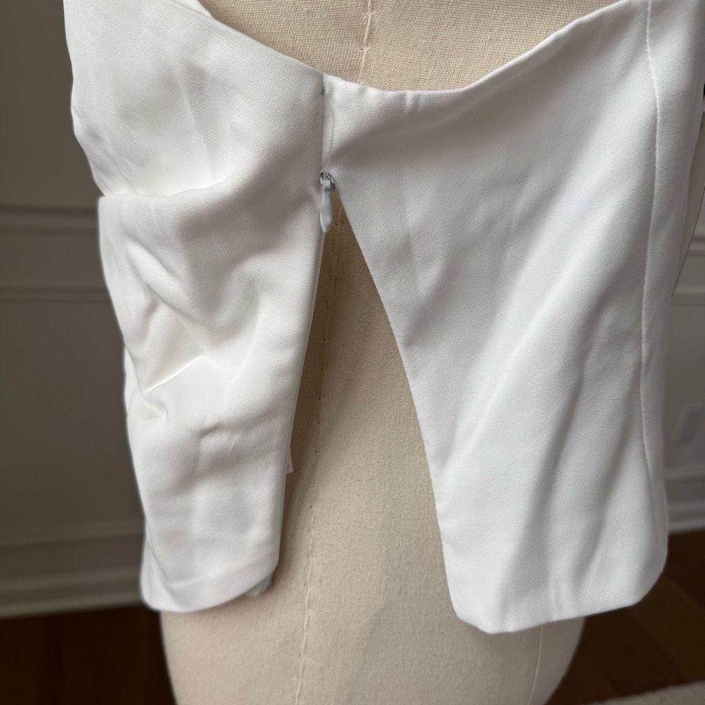 Other NWT Bagatelle White Large Bow Crop Top Rhinestone Straps 8 Size M / US 6-8 / IT 42-44 - 9 Thumbnail