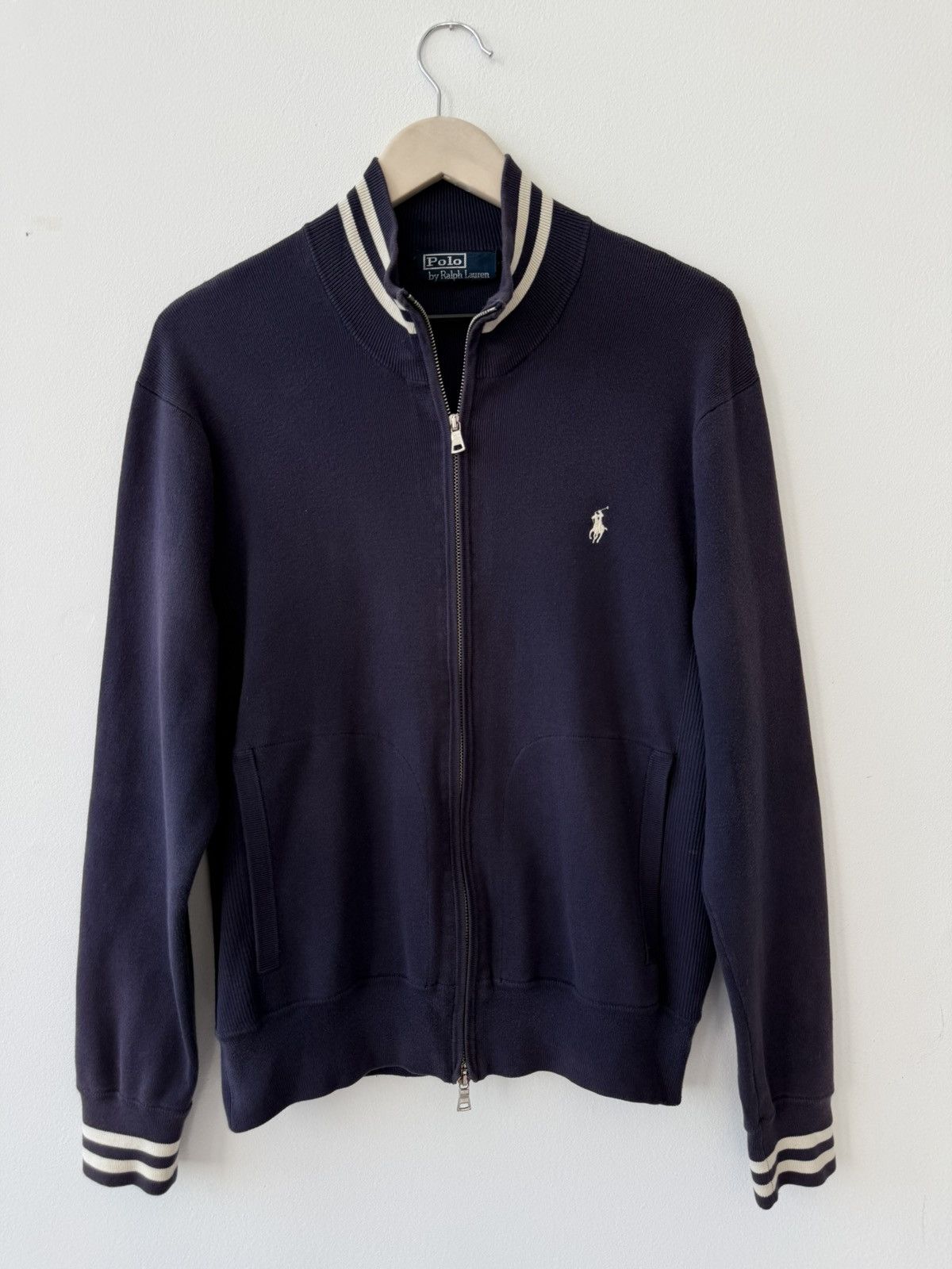 Polo Ralph Lauren Polo Ralph Lauren Vintage Full Zip Cotton Knit Sweater Navy Size US M / EU 48-50 / 2 - 4 Thumbnail