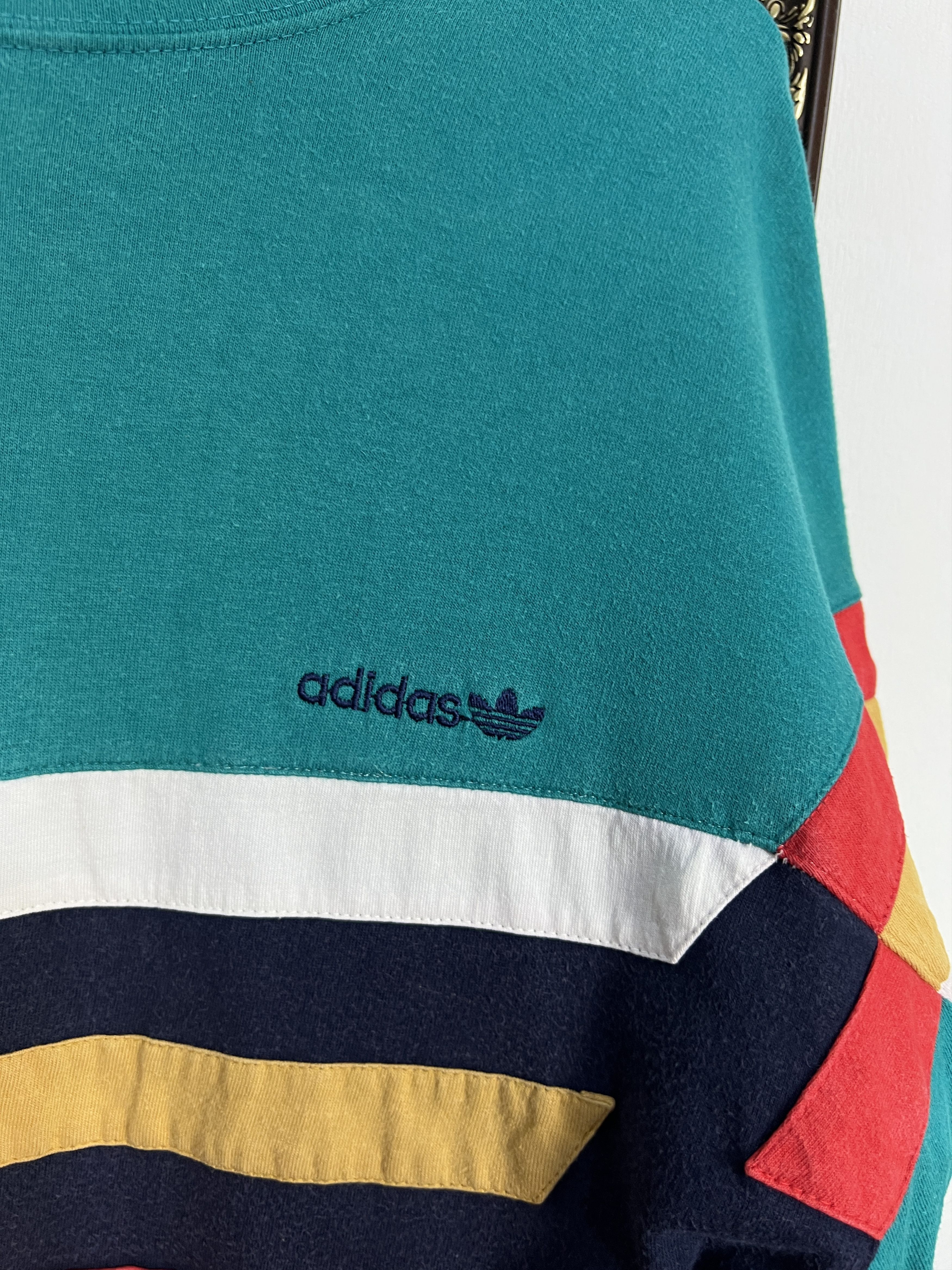 Adidas Vintage 90's Adidas Rare Shirt Tee Stripes Mens Jersey Y2K Size US XL / EU 56 / 4 - 4 Thumbnail