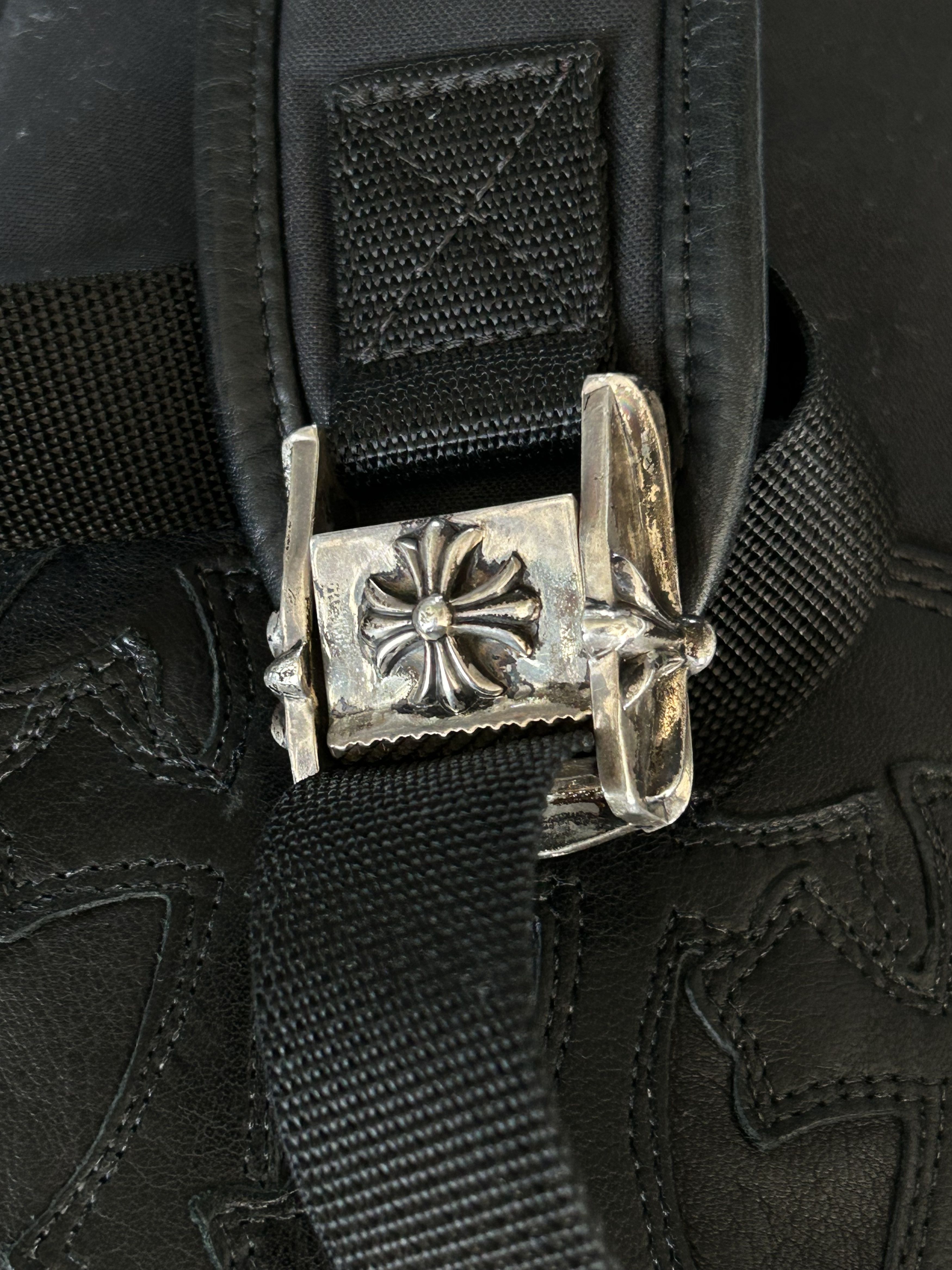 Chrome Hearts Chrome Hearts Black Leather Cross Patch Two-Way Backpack Size ONE SIZE - 6 Thumbnail